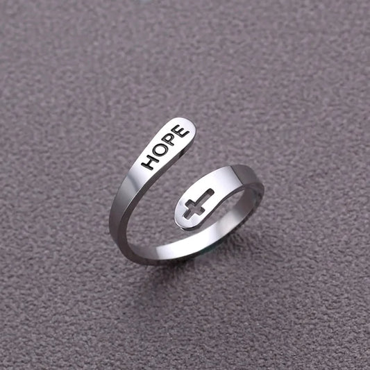 Men's Love Faith Hope Symbolic Rings