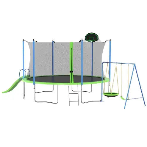 All in one trampoline set