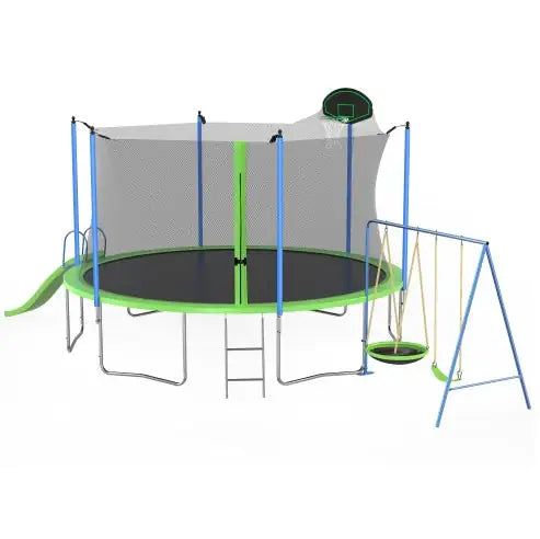 All in one trampoline set